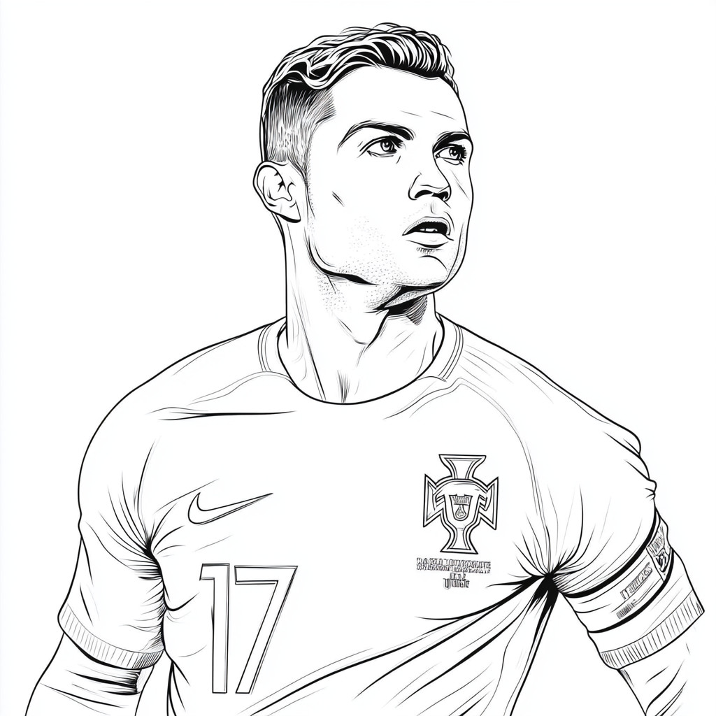 Desenho para colorir cristiano-ronaldo