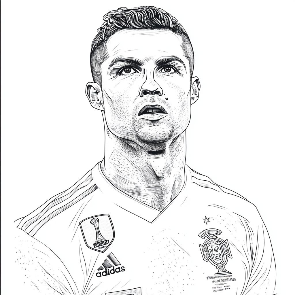 Desenho para colorir cristiano-ronaldo