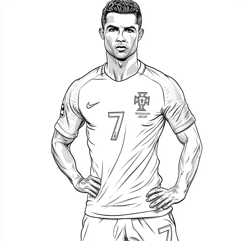 Desenho para colorir cristiano-ronaldo