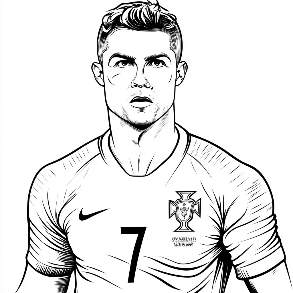 Desenho para colorir cristiano-ronaldo