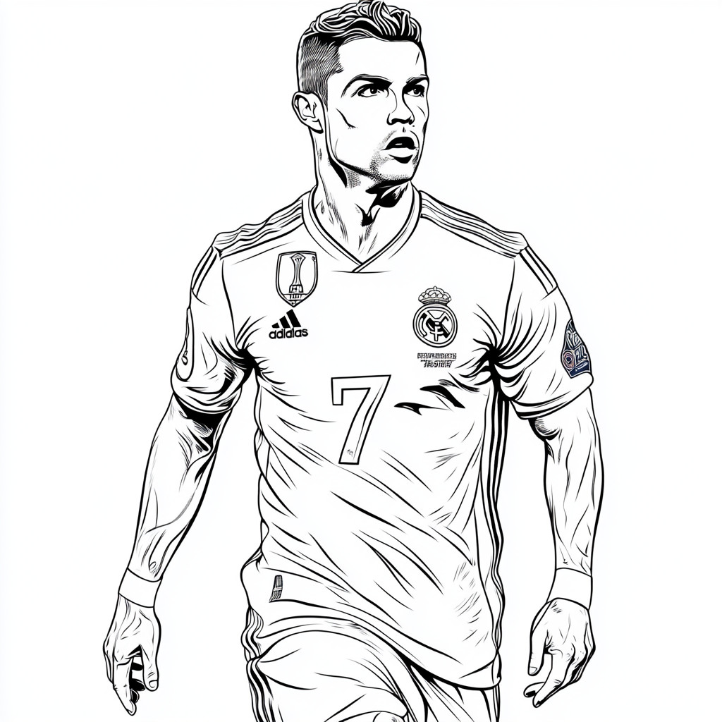 Desenho para colorir cristiano-ronaldo