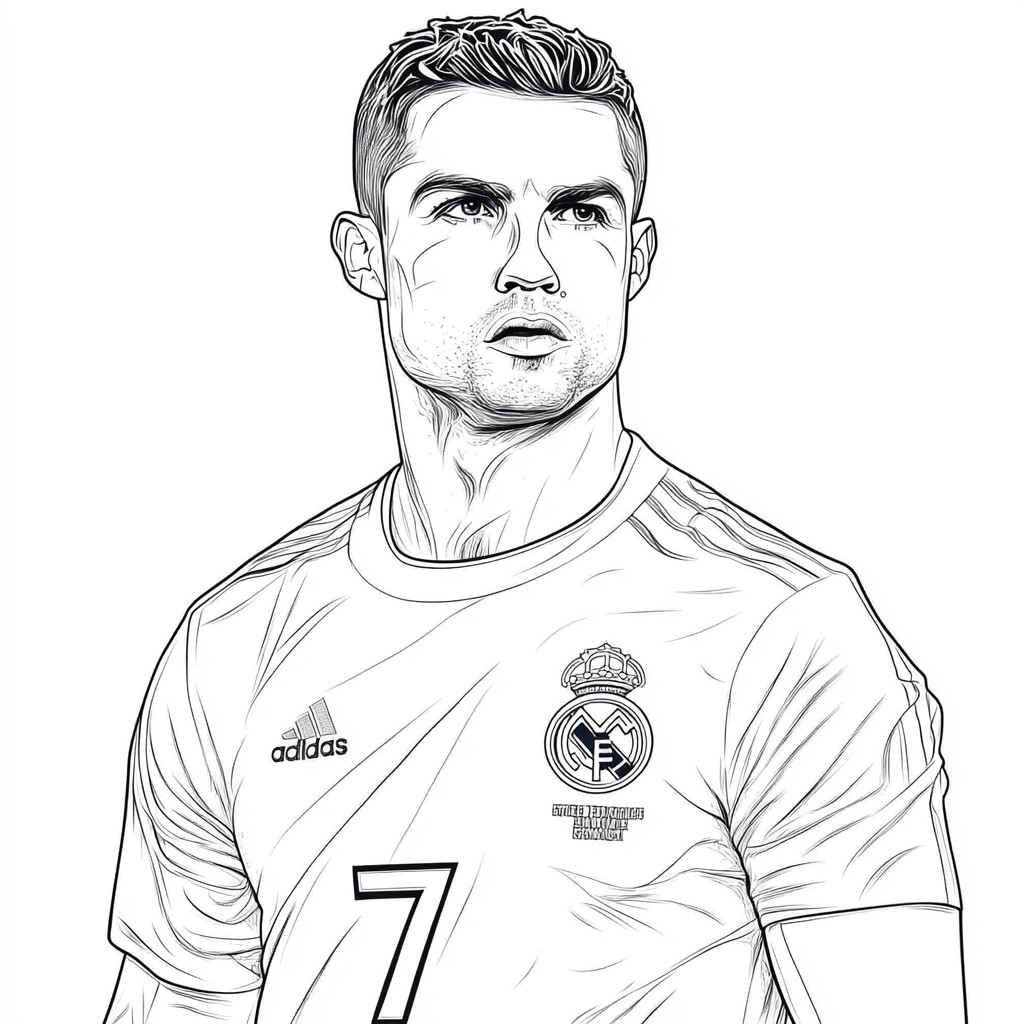 Desenho para colorir cristiano-ronaldo