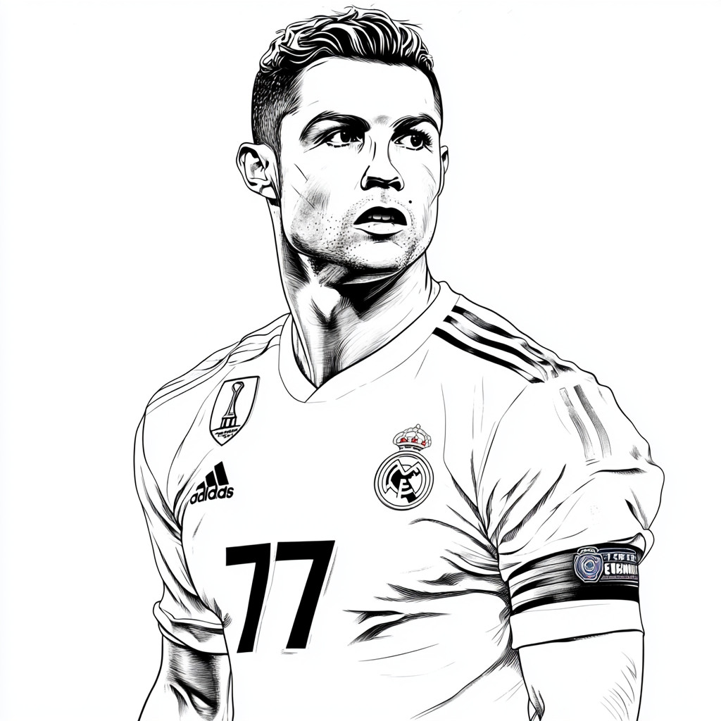 Desenho para colorir cristiano-ronaldo