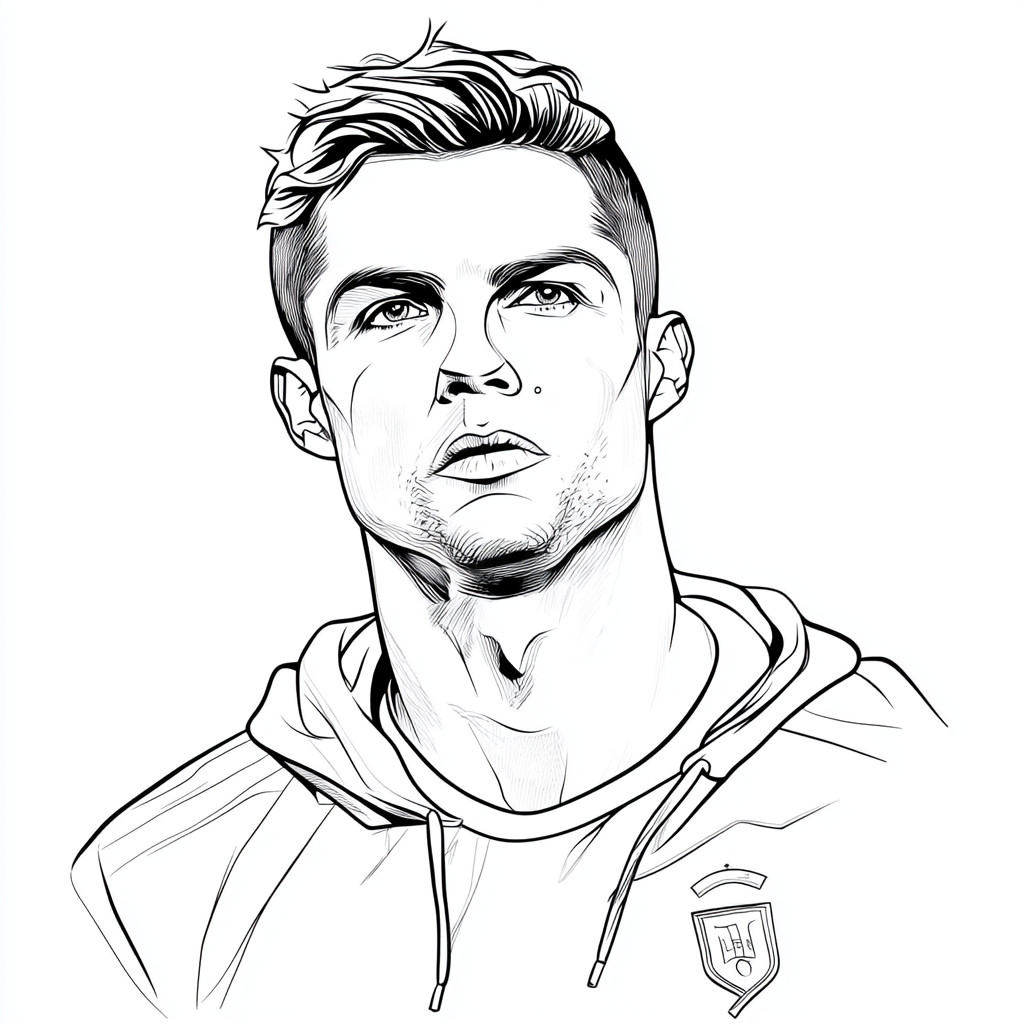 Desenho para colorir cristiano-ronaldo