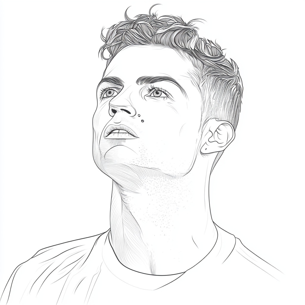 Desenho para colorir cristiano-ronaldo